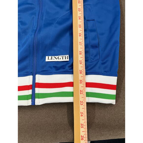 Italia Track Jacket Vintage-Style From Italy Royal Blue Retro Women's Small - Picture 6 of 8